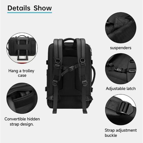 Vacuum backpack travel,vacuum backpack with pump Fit 16 inch Laptop for travel,Water-Resistant,Business,College,Camping (Black)