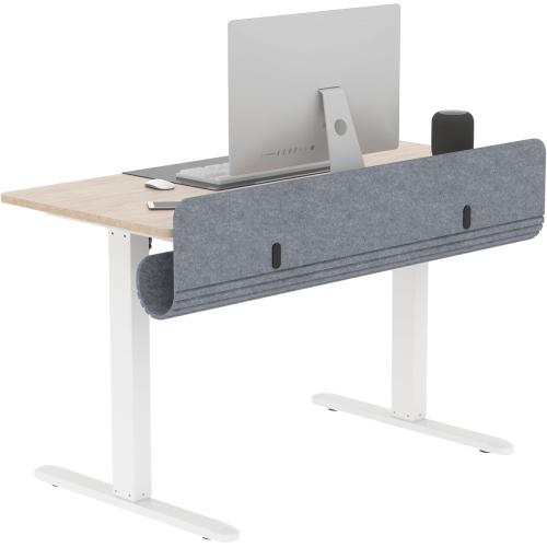 Felt Under Desk Cable Management Tray, 47.2 Cord Organizer with Clamp or Screw Mount, Laptop & Tablet Slot, Desk Cable Organizer for Home & Office