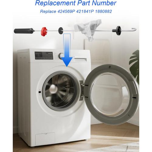 Washer Suspension Rod Kit Compatible with Fisher & Paykel AquaSmart Washing Machine WL26CW1 WL42T26DW1 WL37T26DW1 WL37T26KW2 WL42T26KW Replace 424569P 421841P 1880882, 4Pcs