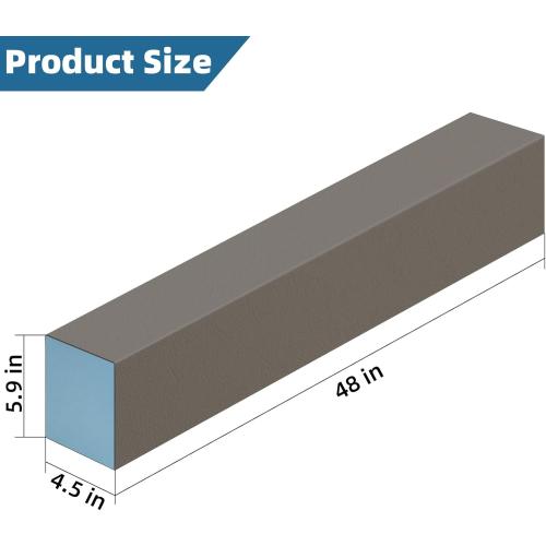 Shower Curb Kit,Waterproof Prefabricated Shower Pan Curb,Trimmable Ready to Tile Shower Curb Threshold for Shower Construction/Bathroom Renovation,Lightweight,Easy Installation,Load Bearing,48Length