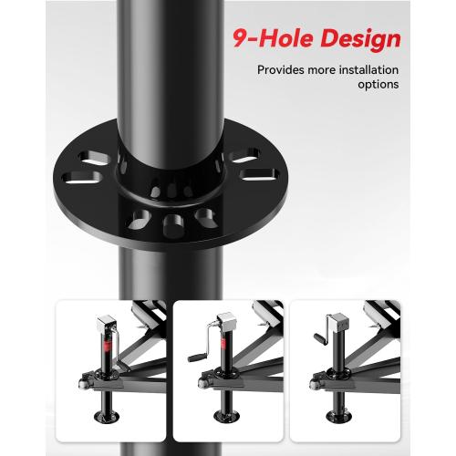 5500-7500lbs Electric A-Frame Trailer Jack, 23.2 Vertical Travel, 12V DC,for RV Trailer, Camper，Silver (5000-M)