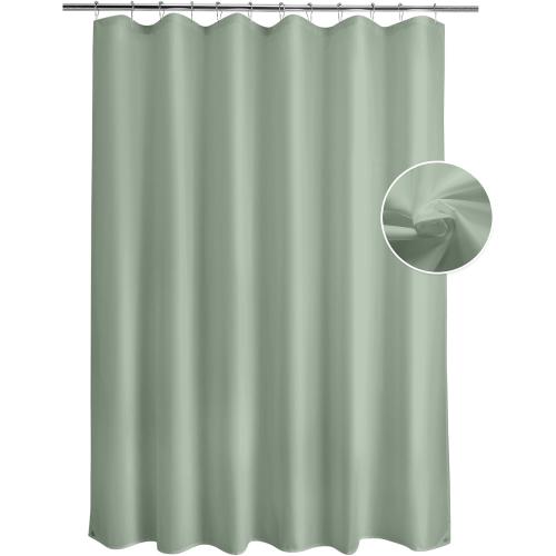 Titanker Waterproof Shower Curtain Liner Fabric, Sage Green Shower Curtain Liner with Magnets, Cloth Shower Liner Soft, Lightweight, Machine Washable, 70 x 72 Inches
