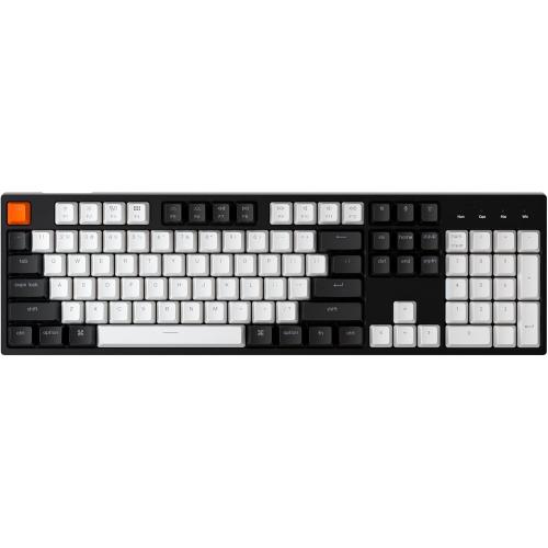 Keychron C2 Full Size Wired Mechanical Keyboard for Mac, Hot-swappable, Gateron G Pro Brown Switch, White Backlight, 104 Keys ABS keycaps Gaming Keyboard for Windows,Type-C Braid Cable