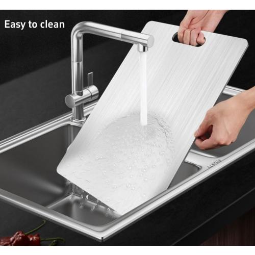 Titanium Cutting Board - 2025 New Upgrade 100% Pure Titanium Cutting Boards For Kitchen, 1 Pack Double-sided food-grade Cutting Board For Cutting Meats, Fruits And Vegetables (18L x 12W)