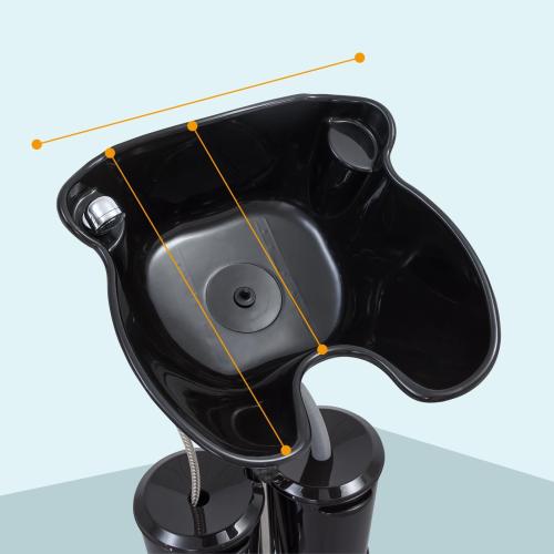 Portable Shampoo Bowl with Electric Pump (Pack of 1) | Adjustable Basin Height, Dual-Bucket Design with Drain Hoses | Home & Barber Use |