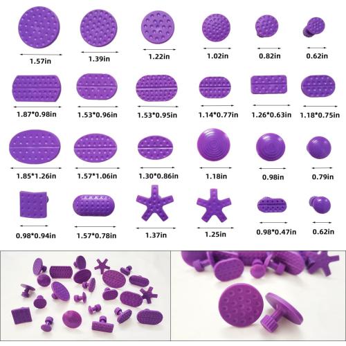 67pcs/Set Car Paintless Dent Removal Kit, Auto Fender Damage Repair Big Curved Rod Crowbar Puller Lifter Rods Tools with Glue Tabs, Glue Sticks, Leveling Tools and more for Car Body Dent Repair