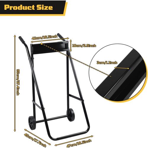 Outboard Boat Motor Stand,Outboard Motor Stand,165LB Load Outboard Motor Carrier,Boat Motor Stand with Wheels,Portable Boat Motor Engine Trolley for Motor Repair, Maintenance,Storage