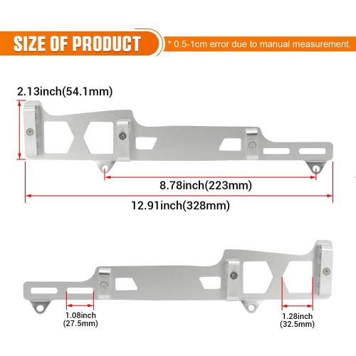 Linear Spark Plug Wire Looms Holders Brackets 4 Wire Compatible with Chevy Small Block SBC Engine (silver)