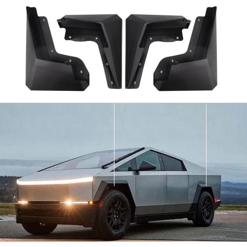 Mud Flaps Splash Guards Compatible with Tesla Cybertruck 2024 2025 Accessories Tire Protector Mudflaps All Weather No Need to Drill Holes Front & Rear Set of 4
