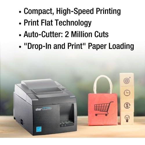 White Star Micronics TSP143IIILAN Ethernet (LAN) Thermal Receipt Printer with Auto-Cutter and Internal Power Supply