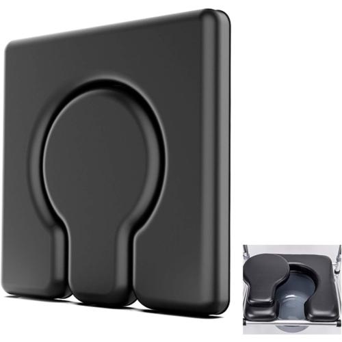 FOKER Universal PU Commode Seat Cushion, Sponge Padded Toilet Cushion for Bedside Commodes, Chair, Shower Wheelchair,C Shape, for Elderly, Handicapped or Disabled (A)