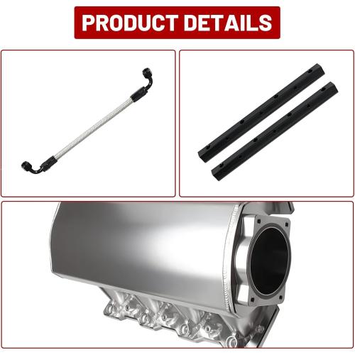 LS LS1 LS2 LS6 Intake Manifold Compatible for Chevy for GMC for Pontiac Intake Manifold Cathedral Port Silver 102mm