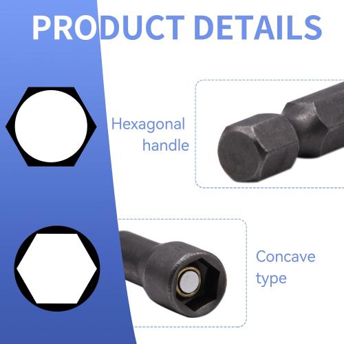 YXQ 2Pcs 10mm Hex Nut Driver Magnetic Extension Socket Drill Bit Holder, Power Nut Driver Bit Set 1/4 Quick-Change Hex Shank Drill Bit Holder for Electric Dril,150mm Length
