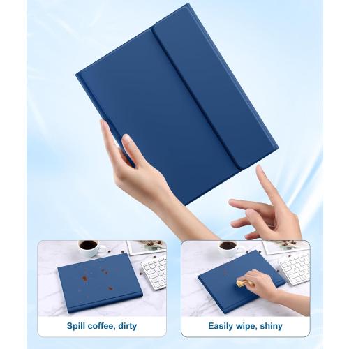 Harvopu Compatible for iPad 11th 10th Generation Case with Keyboard, Folio Cover with Pencil Holder, Multi-Touch Trackpad, 7 Color Backlit, Detachable Keyboard for iPad (A16) 11th/10th Gen (Navy Blue)