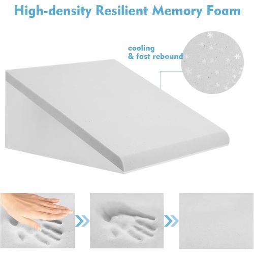 4 PCS Wedge Pillow Set for After Surgery, Wedge Pillow for Sleep Apnea 12 Inch