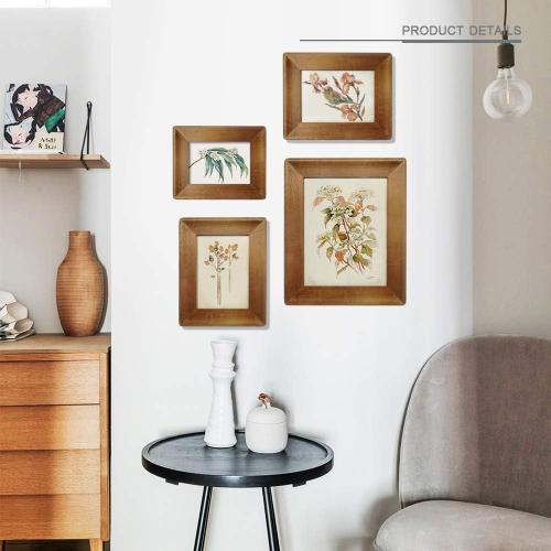 Rustic Picture Frames 11x14, Made of Brown Solid Wood for Wall Mounting Display Photos Diploma Certificate Award