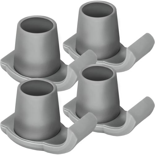 Dotday 4 Pack Walker Skis Glides, Universal Walker Accessories for Seniors | Walker Glides for Folding Walker, Durable Easy-Glide Mobility Aid, Walker Feet Replacement, Universal 1-1/8 inch, Gray