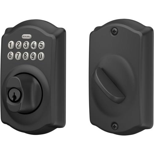 SCHLAGE BE365 CAM 622 Keypad Electronic Deadbolt, Matte Black