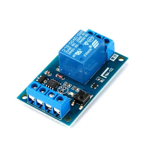 2 Pack 12V Single Bistable Self-Locking Relay Module Bond Button Bistable Relay Module Modification Switch One Key Start