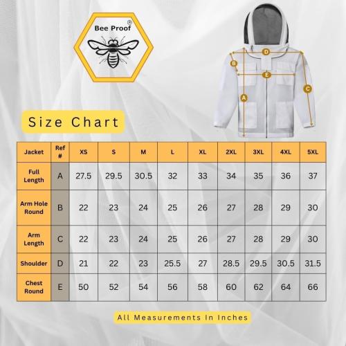Beekeeping Jacket with Veil – 3-Layer Ultra Ventilated Bee Jacket with Long-Lasting YKK Zippers & Safety Fencing Hood – Full Protection Beekeeping Suit with Carrying Bag (Brown) XX-Large (BP-301)