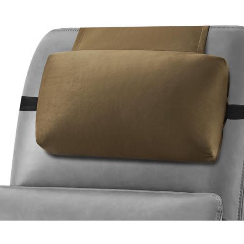 Head Recliner Pillow Adjustable Shredded Memory Foam Headrest Pillow for Recliners,Non-Slip Velvet Cushion for Pain Relief Neck Support Pillow for Travel Home Recliner Sofa Armchair (Brown)