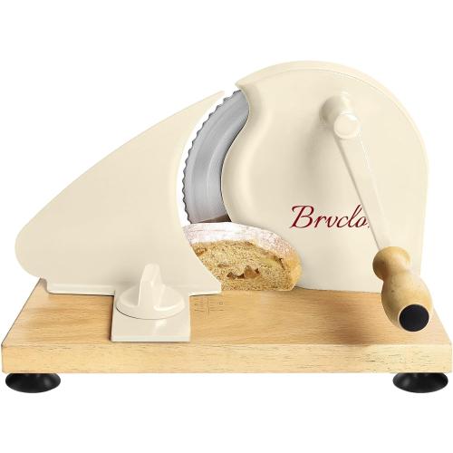 Manual Bread Slicer for Homemade Sourdough Bread, Adjustable Thickness&Evenly Slicing, Hand Crank Bread Slicer with Scale Line and Suction Cup, Serrated Blade Design, Patent