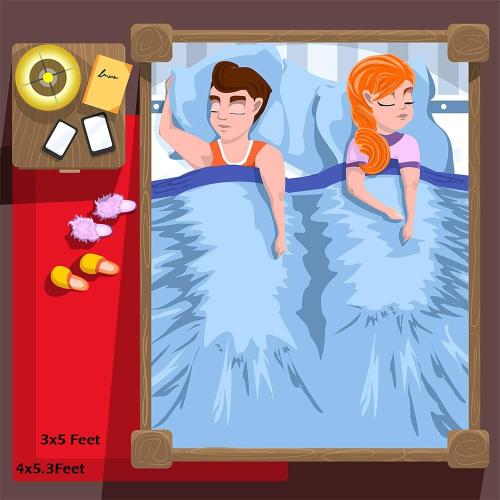 Amearea Premium Soft Fluffy Area Rug Modern Shag Carpet, 3x5 Feet, Fuzzy Shaggy Rugs for Bedroom Living Room Teen Apartment Decor, Comfortable Indoor Furry Dorm Carpets, Red