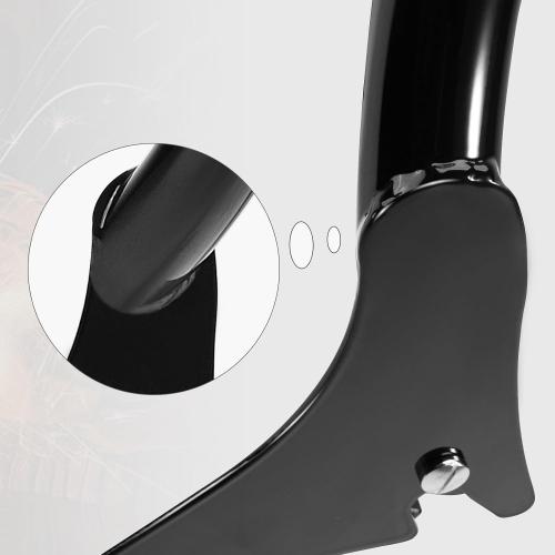 09-25 One-Piece Passenger Backetst Sissy Bar Fits Harley Street Glide Road Glide Electra Glide Road King Electra Models, Gloss black