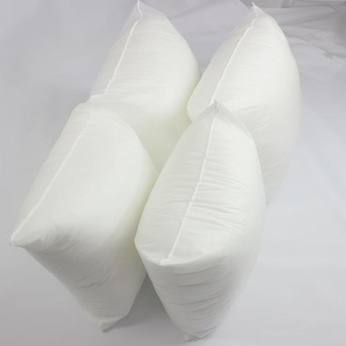Mybecca 4 Pack Premium Hypoallergenic Stuffer Pillow Insert Sham Square Form Polyester, Standard/White 16 X 16