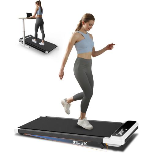 Walking Pad 2 in 1 for Walking and Jogging, Under Desk Treadmill for Home Office with Remote Control, Portable Walking Pad Treadmill in LED Display