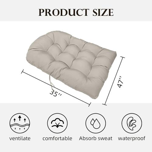 Waterproof Egg Chair Cushion Black Hammock Chair Cushions Hanging Basket Chair Cushions for Outdoor Indoor