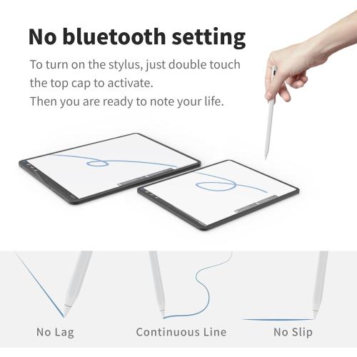 Penoval Stylus Pen for iPad Pencil Active Stylus Pens Palm Rejection Drawing Pen Magnetic Digital Pen, Compatible with iPad Pro 11/12.9, iPad Air 5, iPad mini6 iPad Series After 2018, AX