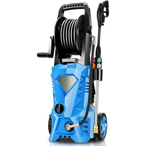 4200 PSI Electric Pressure Washer 2.8 GPM High Power Washer with 4 Pressure Nozzle and Foam Cannon, powerwashers for Home, Car Washing, Fence Cleaning, Patio, Blue