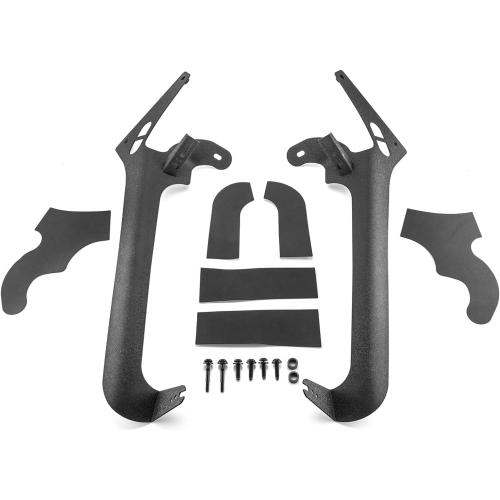 WeiSen 50 LED Straight Light Bar Brackets Windshield Roof A-Pillar Light Mounts Compatible with Jeep Wrangler JL/JLU Gladiator JT 2018-2023(Does not Fit Jeep Gladiator Mojave Model)