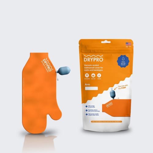 DRYPRO Vacuum Sealed Waterproof Arm Cast Cover - Sized for Both Kids and Adults - Ideal for The Bath Shower or Swimming - Large Half Arm - (HA-15-PRO)