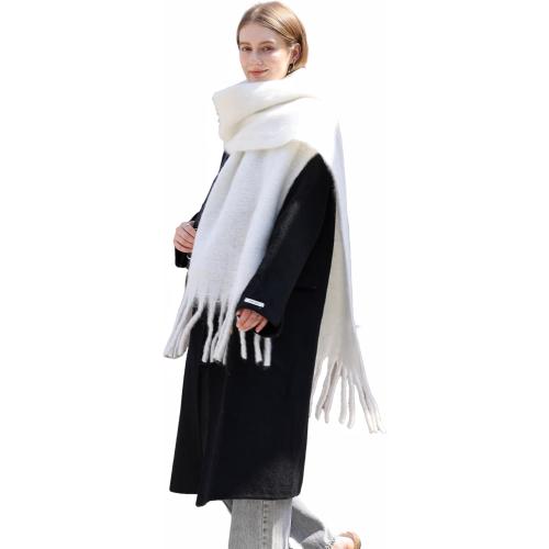 Wander Agio Winter Warm Scarf Long Pashmina Extra Large Shawls and Wraps for Women Large Blanket Scarves Solid
