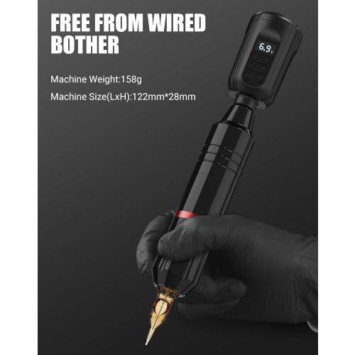 Tattoo Kit Tattoo Gun Complete Wireless Tattoo Machine Kit 2 Tattoo Batteries 20 Cartridge Needles 14 Ink Color Set for Supply RNP28KIT-1
