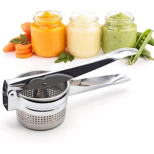 NEWLINE NY Stainless Steel Potato Presser Masher Ricer, Commercial Grade Tool to Press Mash Fruit or Food