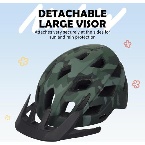 Kids Bike Helmet, 2 Size Adjustable for Youth Toddler Boys & Girls 3-5-8-10-12-14 Years, Child Helmets with Visor for Skating Cycling Scooter