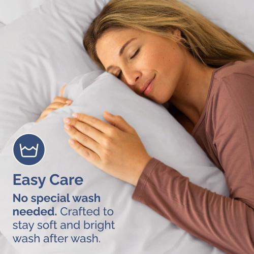 Queen Pillow Cases Set of 2 - Ultra Soft Hotel Quality Pillowcase Covers - Comfy Cozy Bedding for Women, Men, Kids & Teens - Machine Washable Pillow Protectors - 2 Pieces Set - Queen Size French Grey