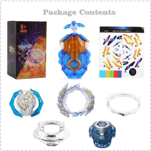 Battling Tops Burst Battle B-189 Guilty Longinus Kr MDS-2 Gyro Toys for Kids with B-184 Custom Bey Launcher