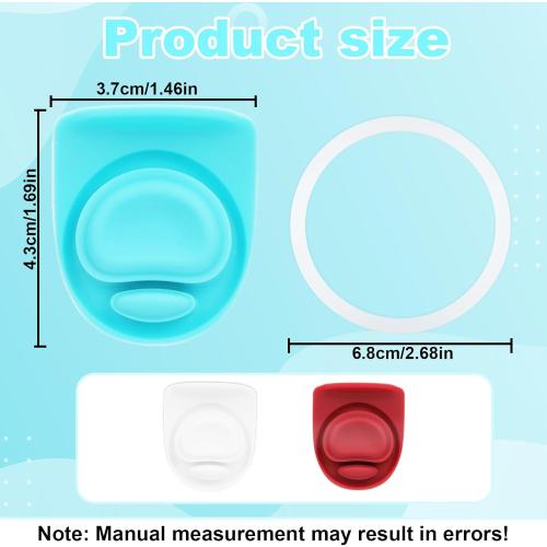 BOXOB 3pcs O Seal Ring & 3pcs Silicone Stoppers for Owala Freesip Cap, Silicone Water Bottle Top Lid Gasket Replacement Parts BPA-Free Sealing Accessories for Owala Freesip 24/32oz (Color 2)