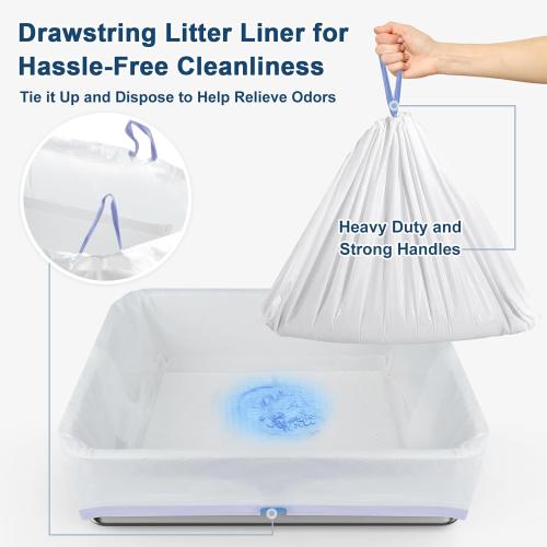 23.6''x16''x12'' Enclosed Stainless Steel Litter Box with Lid, XL Sifting Litter Box for Pine Pellets, High Sides Metal Litter Box System for Big Cats, Anti-Leakage, Easy Cleaning, Less Tracking