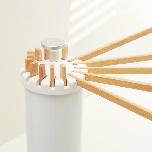 JOOM Tripod Clothes Drying Rack, Garment Rack Portable and Foldable Space Saving Laundry Drying Rack - Drying Rack Clothing Floor Folding Balcony Bedroom Household Wooden