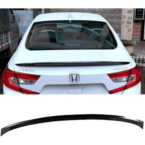 MUCO Trunk Lid Rear Spoiler Compatible with 10th Gen Honda Accord 2018 2019 2020 2021 4 Door Sedan ABS Glossy Black