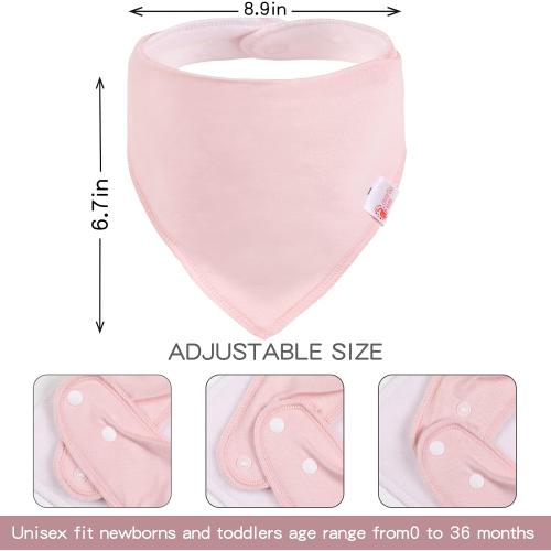3-24 months Baby Bibs, Baby Bandana Bibs for Boys Girls, Absorbent Baby Bib for Drooling and Teething Drool Bibs
