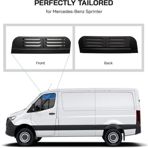 Aluminum Front Door Window Vents (Pair) for Mercedes Sprinter Van 2007-2026, Bug Barrier, Let Breeze in, Sprinter Vanlife Essential Accessories
