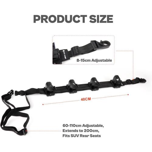 OJYDOIIIY Fishing Rod Racks for Car, 4-Rod or Combos Capacity Rod Holder for Car,SUV,Truck Front or Rear Seats