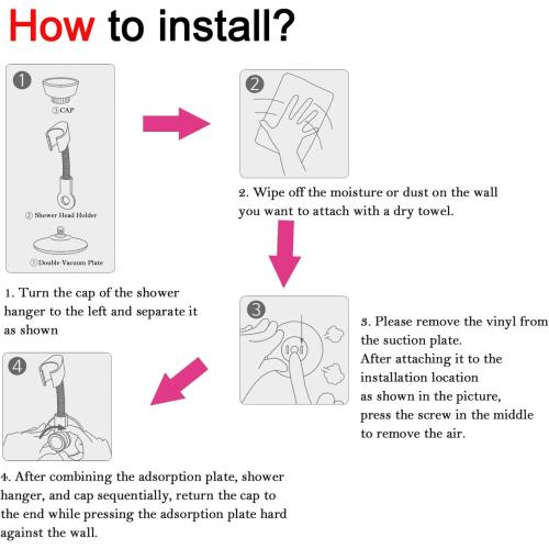 Flexible Dual Vacuum Suction Shower Head Holder, Bends Sideways and Forward, Angle Adjustable, No-Drill Installation (Silver)