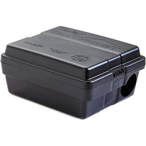 6pack Outpost Rat Bait Station | Single Station Targets Small Mice Up to Large Rats | Position Horizontal or Vertical | Made in USA